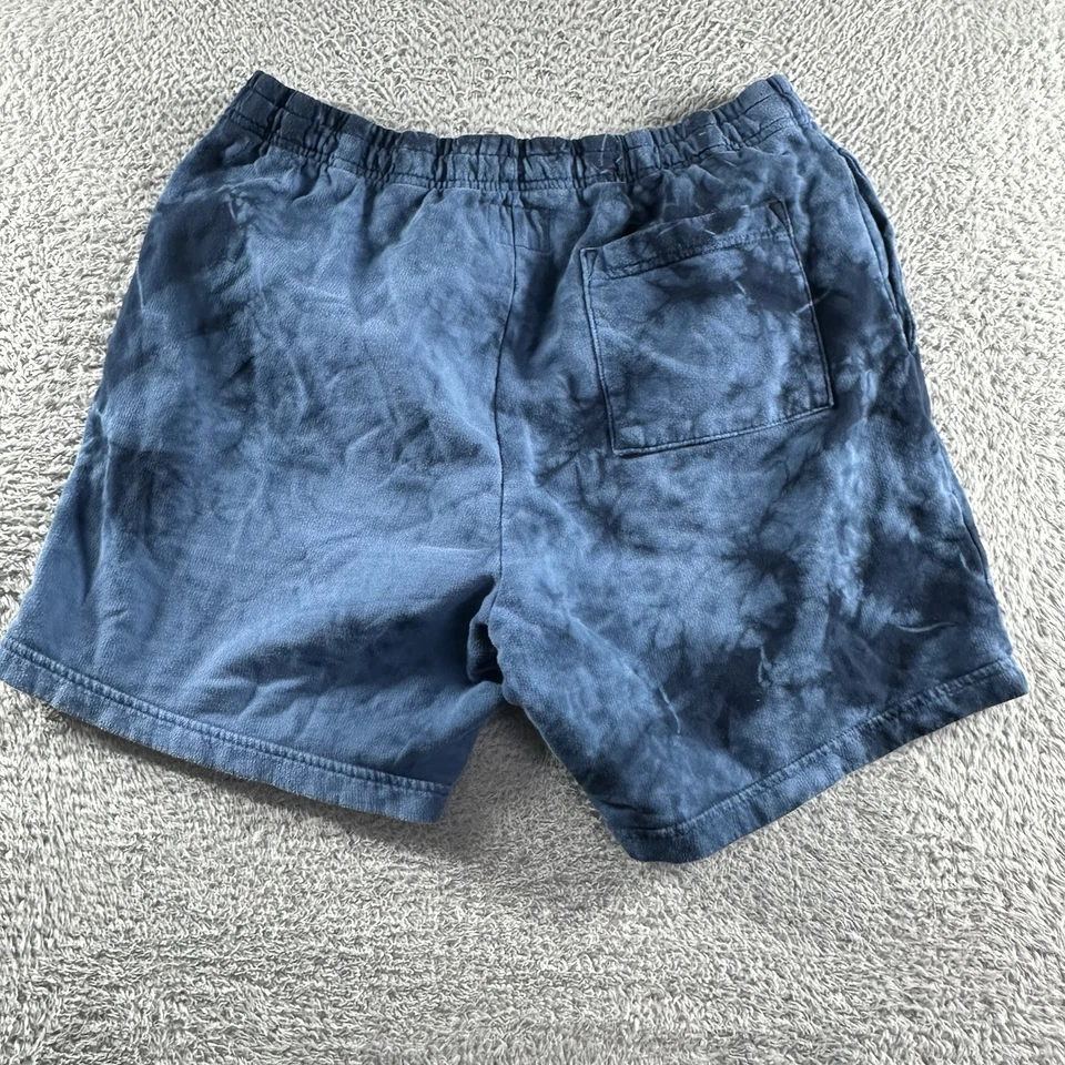 Quicksilver Shorts Mens Large Blue Tie Dye 6" Skate Surf Sweat Shorts Cotton - Imagem 2 de 4
