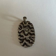DAVID YURMAN Sterling Silver 925/750 Gold  Back Tag LARGE-Authentic