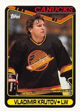 Vladimir Krutov 1990-91 Topps 380 Vancouver Canucks Rookie Hockey Card