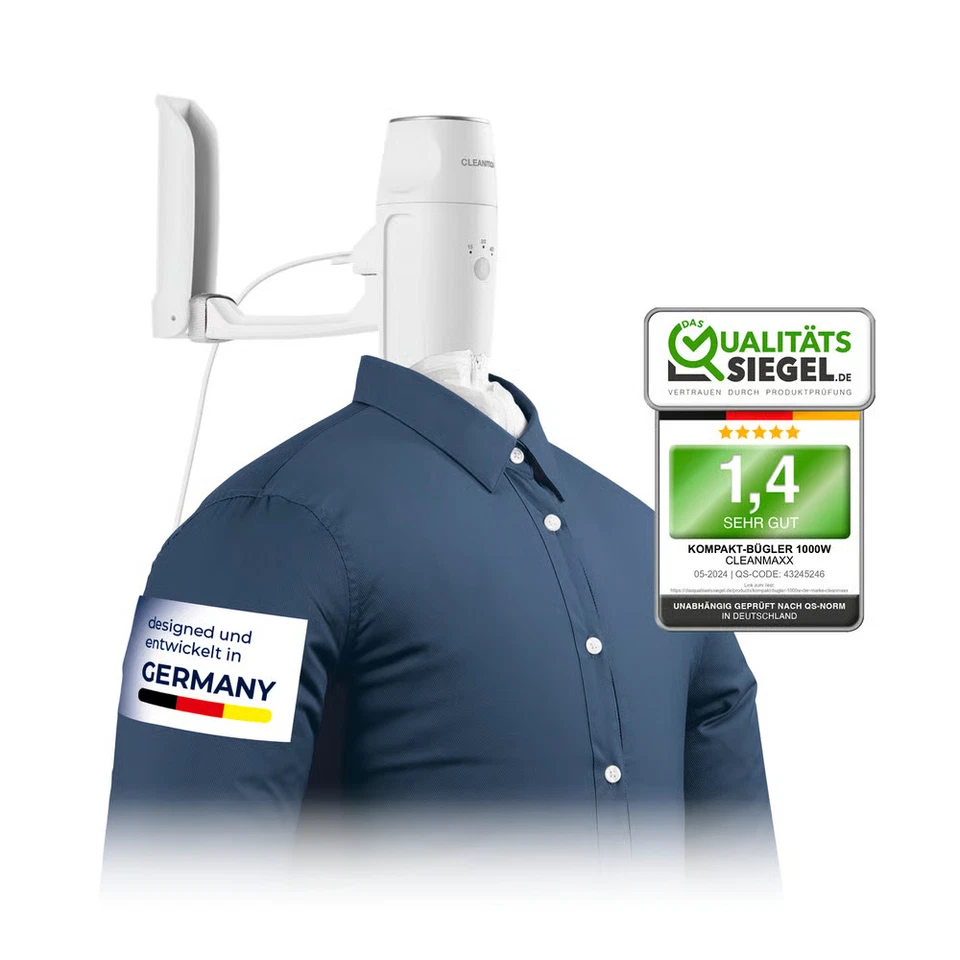 Lufttrockner Wäsche Trockner Hemden Blusen Bügler Bügelautomat kompakt Reisen - Bild 2 von 4