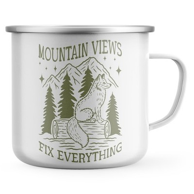 Wandern Emaille Becher Bergblick Fix Everything Outdoor Liebhaber Tasse Wandern Geschenk