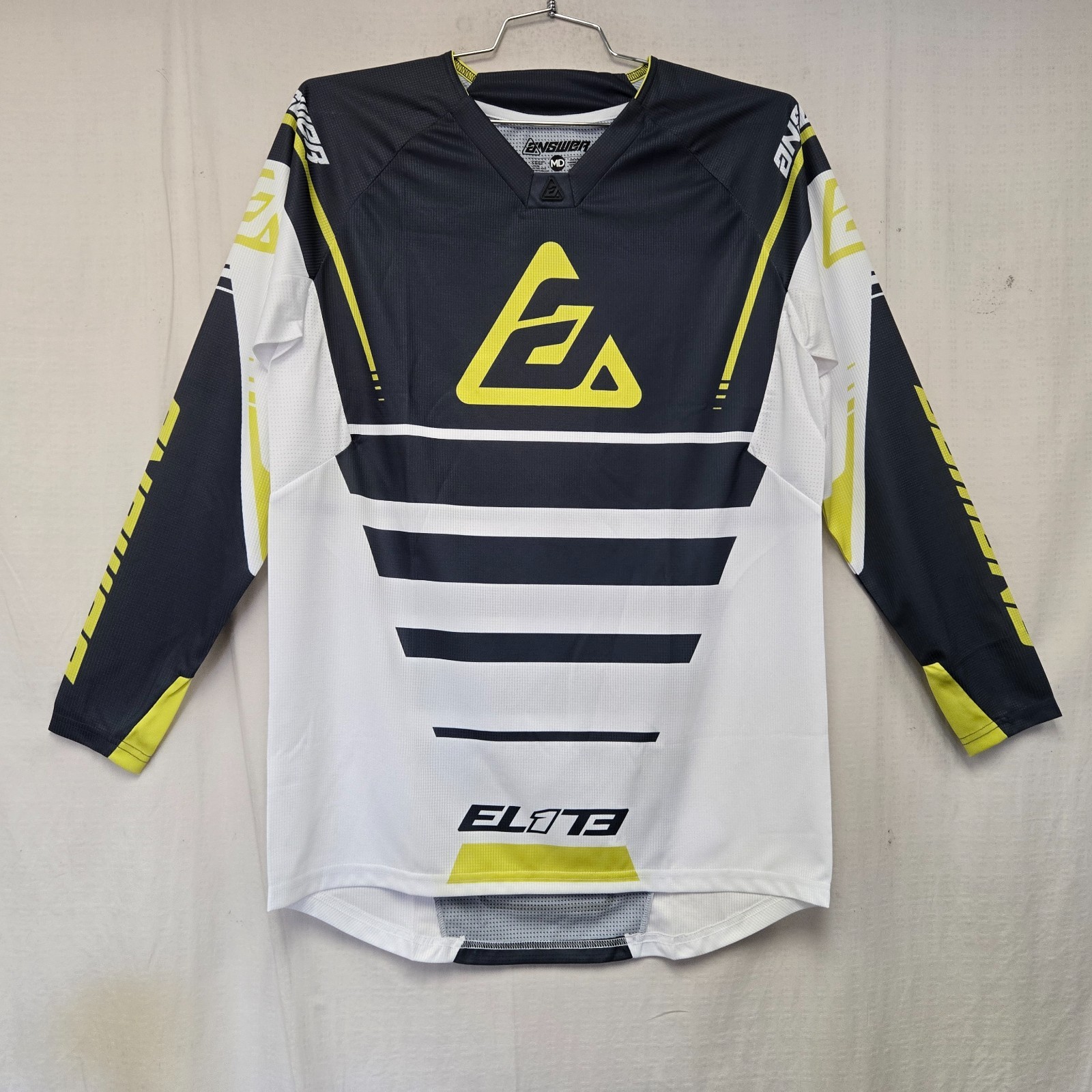ANSR Answer Racing Elite Off-Road MX Jersey Gray/White Men's Medium DISPLAY