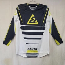 ANSR Answer Racing Elite Off-Road MX Jersey Gray/White Men's Medium DISPLAY