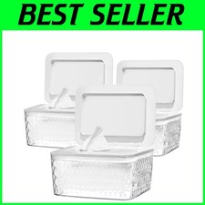 3 Pack Wipes Container - Dust-Proof Seal Design