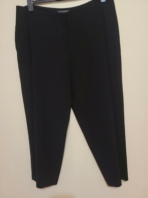 LAFAYETTE 148 Black High Rise Plead Front Tapered Pants Trousers Side 16 | eBay