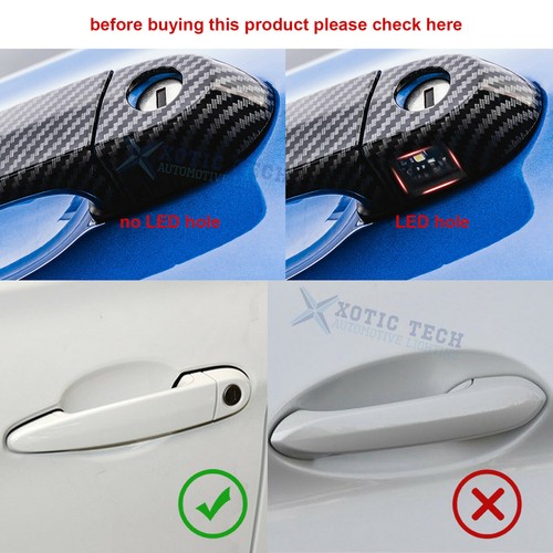 Exterior Door Handle Cover Trim For BMW E87 E90 E91 E92 F30 X1-X6 Carbon Fiber - Picture 2 of 6