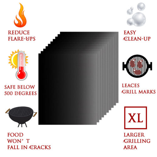 20x BBQ Grillmatte Antihaft Backmatten für Gasgrill Holzkohle Bratfolie 40x33cm - Bild 15 von 24