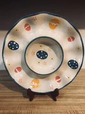 Temp-tations Old World Easter Dip and Chip/vegetable Deviled Egg Platter Color