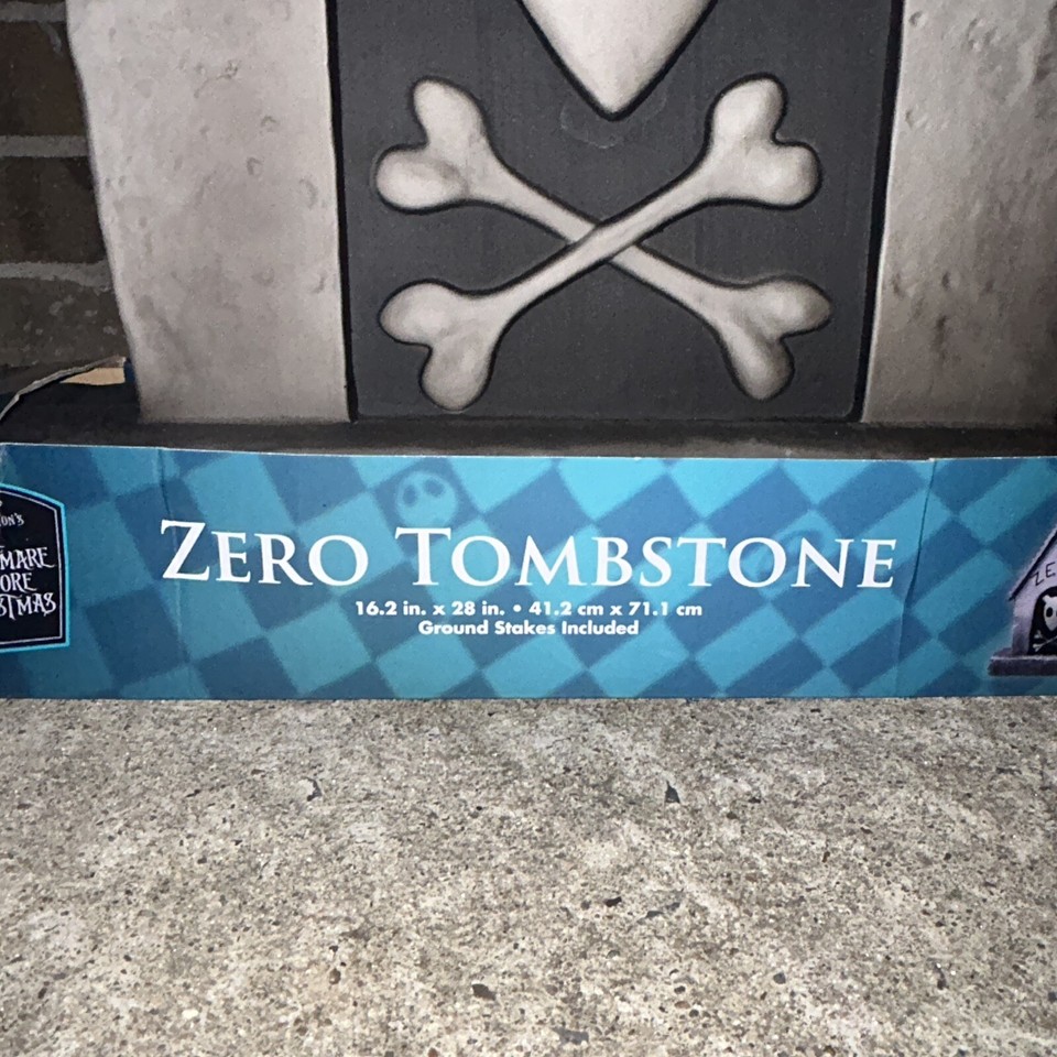 2024 Disney Nightmare Before Christmas Zero Light Up Tombstone Blow
