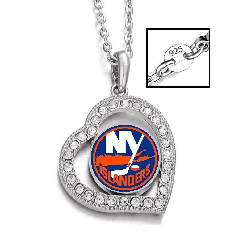 New York Islanders Womens Hockey Fan Women's Silver Necklace Jewelry Gift D19 - Image 2 of 4