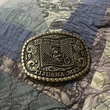 Run To The Border Tijuana ADM Award Design Solid Brass Belt Buckle