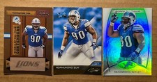 Ndamukong Suh 2010 Contenders, 2011 Absolute Gold & 2012 Topps Platinum. Lions