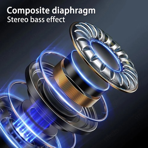 Bluetooth 5.4 Wireless Headset Driving Trucker Earbud Noise Cancelling Earpiece - Photo 6 sur 26