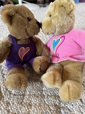 Hallmark Kiss Kiss Bears Plush 10" Kissing Magnetic Nose Stuffed Toy Valentine