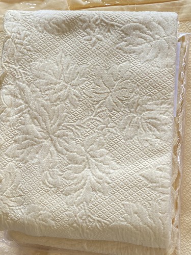 VINTAGE The Company Store King Coverlet+Bedskirt+2 King Shams - Yellow Portugal - Picture 7 of 9