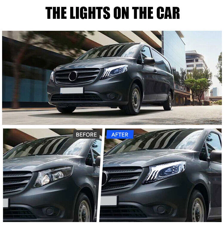 Faro LED para Mercedes Benz VITO Metris halógeno 2016-2022 conjunto faro Foto 3 de 4