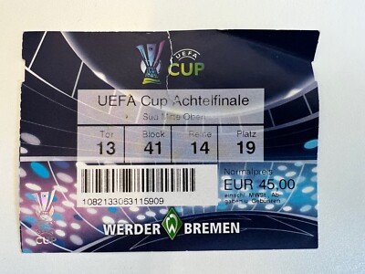 Ticket SV Werder Bremen : AS St. Etienne UEFA CUP Achtelfinale 2008/2009
