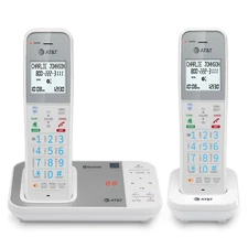 AT&T DAL75211 2 Handset Cordless Home Phone with Smart Call Blocker and Bluetoot