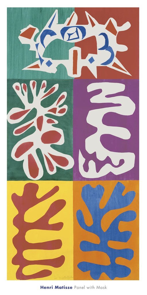 Panel with Mask, 1947 by Henri Matisse Art Print Abstract Poster