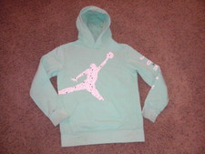 NIKE AIR JORDAN green Jumpman Hoodie Sweatshirt youth Large