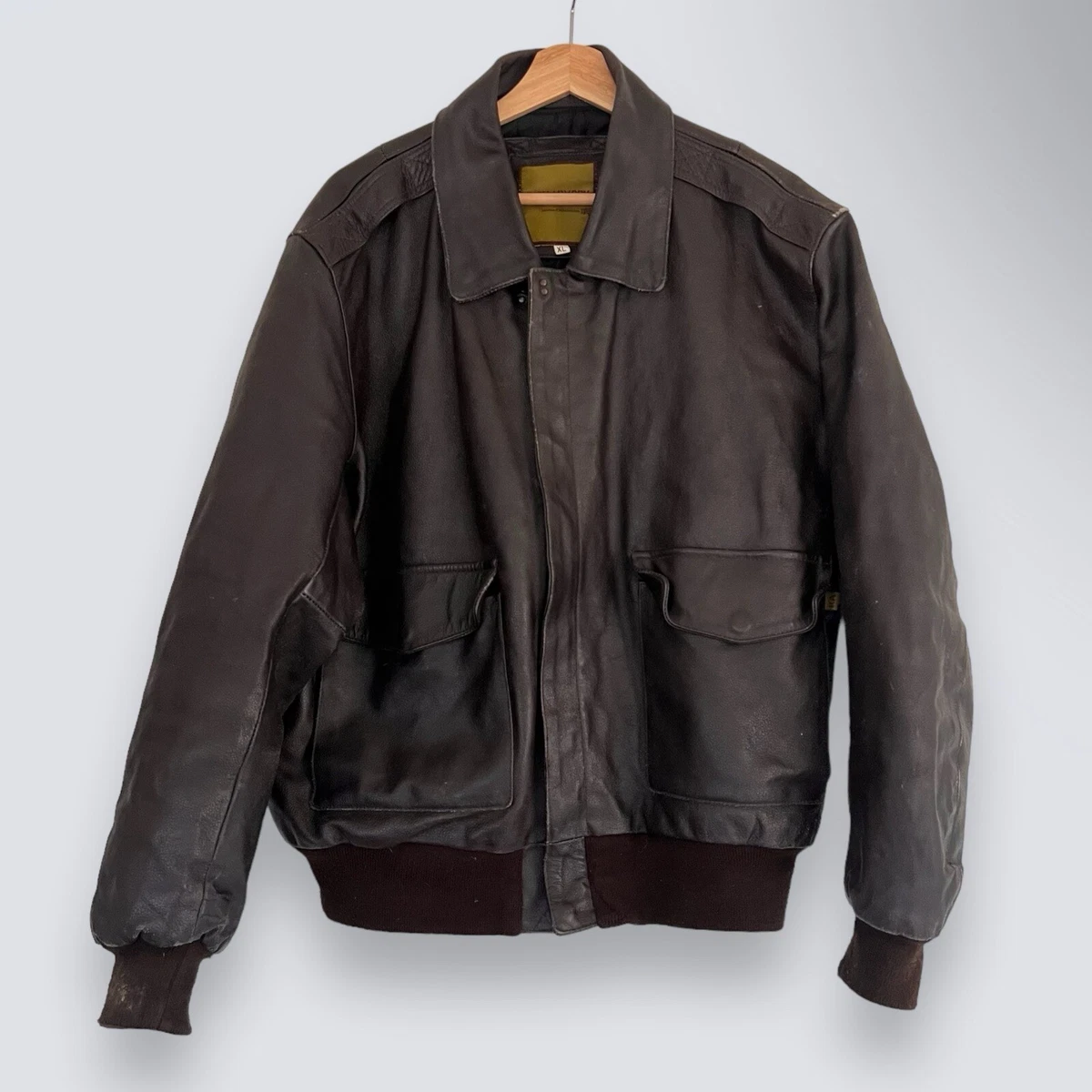 Alpha Leather Outer Shell Brown Coats, Jackets & Vests for Men for