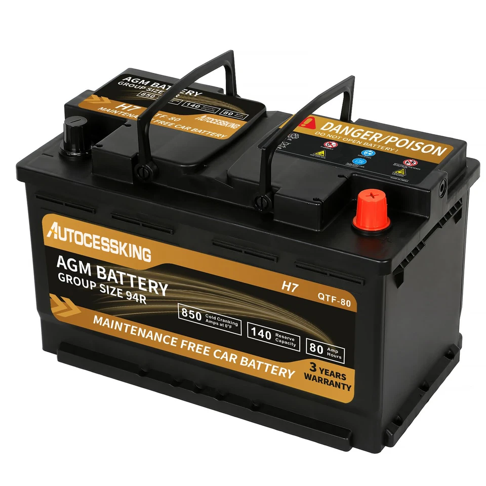 Batería AGM Grupo 94R H7,Tamaño 94R Baterías Coche,Batería Automotriz 12v Para Camión Foto 4 de 4