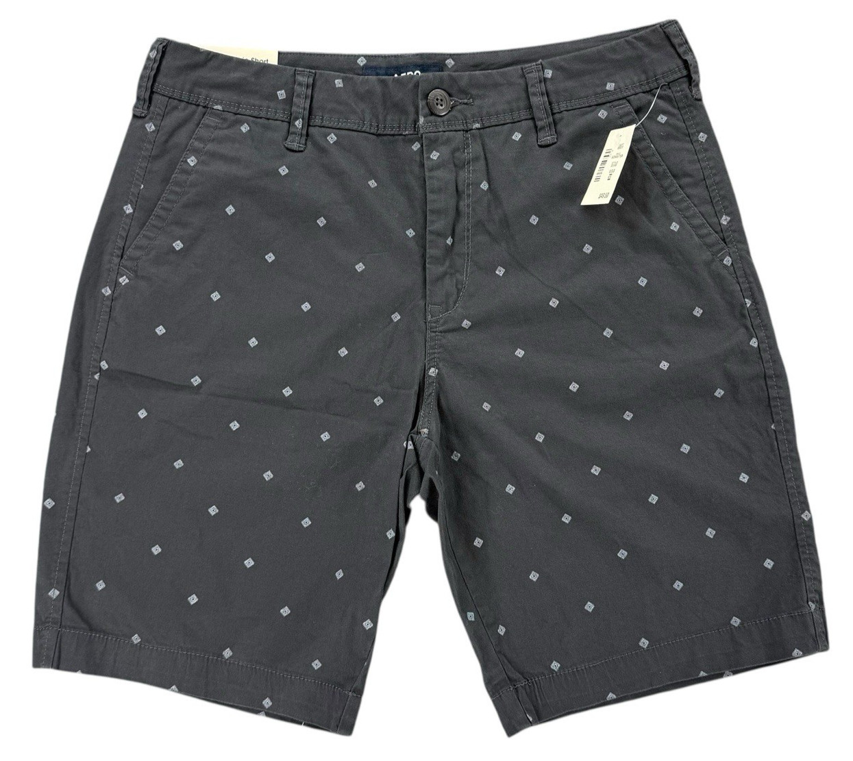 Aeropostale Mens Shorts Stretch Classic Size 30 Aero Gray 9.5 Inseam At Knee
