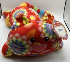 Melissa  Doug Toby Plush Stuffed Animal Multicolor Flower Cat Made in China