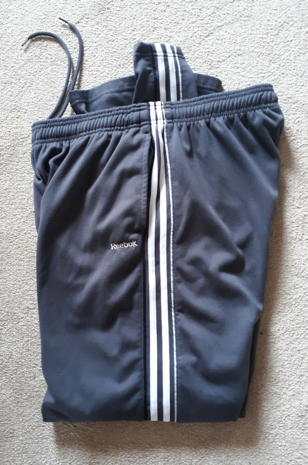 MEN'S LEISURE PANTS SIZE XL PANTS TRACK LOUNGE ACTIVEWEAR GRAY REEBOK VINTAGE thumbnail 3