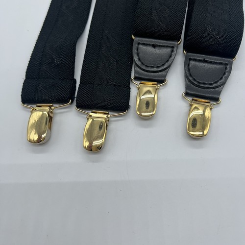 Tirantes elásticos vintage tipo clip para hombre hechos en Inglaterra abuelo - Imagen 2 de 9