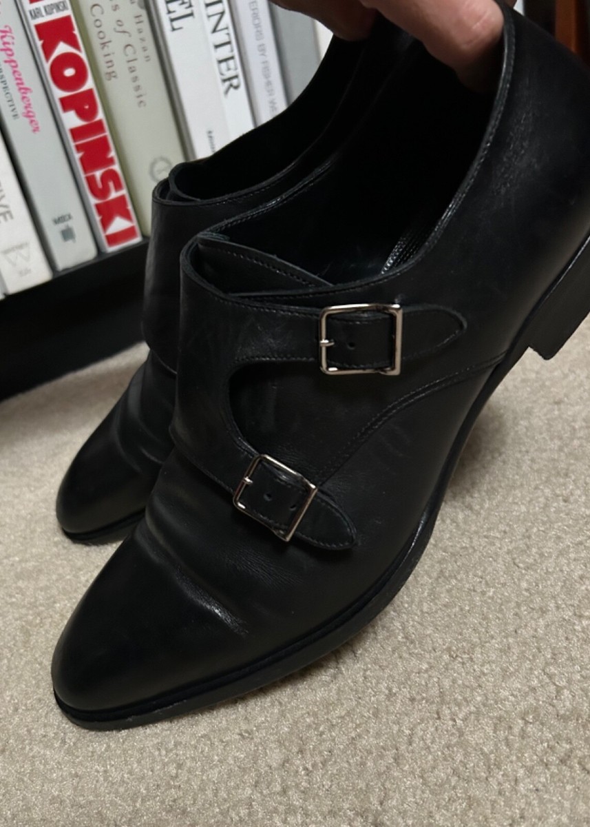 Ralph Lauren Double Monk Strap Shoes Mens 8.5 D Black Leather Made in Italy POLO RALPH LAUREN Double Buckle Shoe - 10.5 D US – LuxAnthropy main image 4