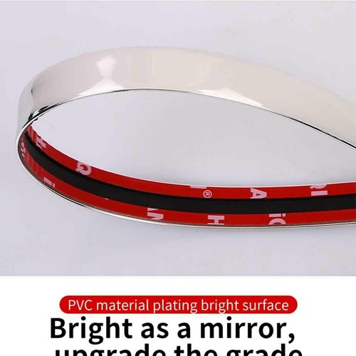 NEW 16Ft Universal Car Chrome Moulding Trim Strip Door Guard Protector 1inch - Picture 6 of 12