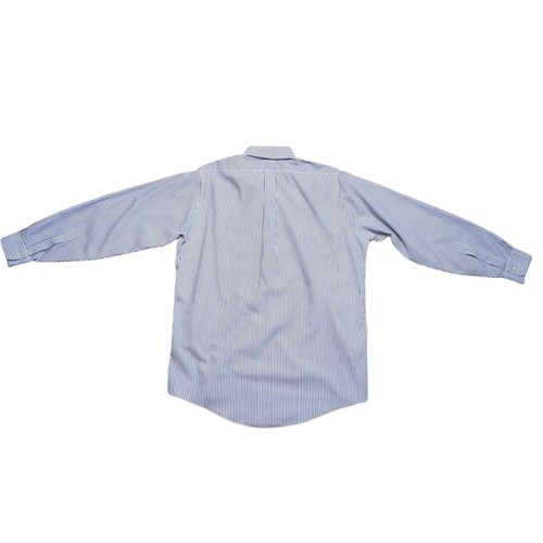 Brooks Brothers 15,5-34 blau weiß gestreiftes Hemd Baumwolle Trachten Vorbesitz - Bild 3 von 12