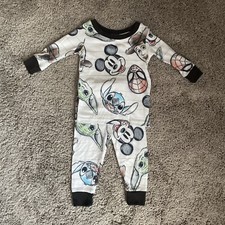 Disney 100 Pajamas 2 Pc Top Bottom 18 Months Character Mash Up Size
