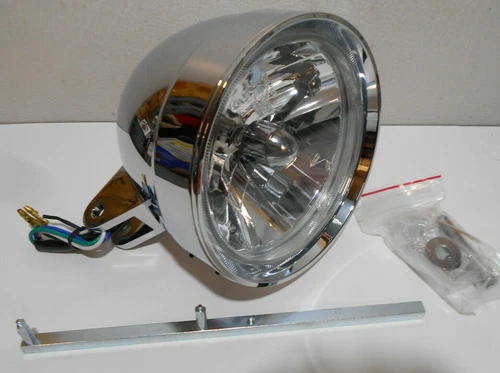 V-Twin 33-0928 - 5-3/4" Round Headlamp Bullet Style Billet