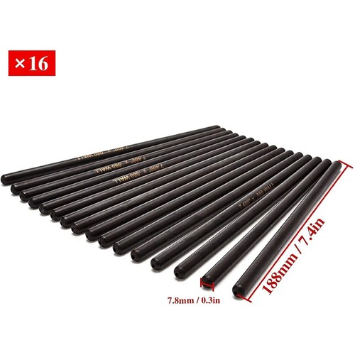 Juego de varillas de empuje de 7,400" .080" 5/16" de diámetro para motores LS1 LS2 LS3 LS6 LS7 LS9 LSX - Imagen 6 de 8