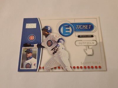 2000 SkyBox E-Ticket #ET7 Sammy Sosa Chicago Cubs