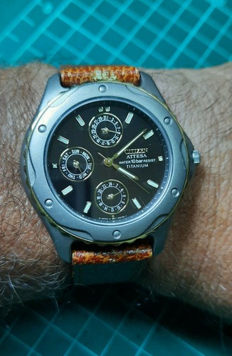 Citizen Attesa Eco Drive Titanium W.R. 10Bar Watch Japan 8625-H01261 TA |  eBay