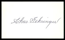 Charles Gehringer Baseball Index Card Signed Auto Autograph (no COA) *g19