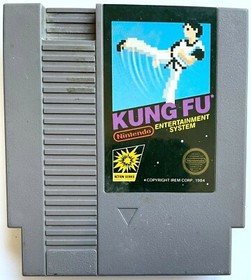 TWO ORIGINAL VINTAGE NINTENDO NES 5 SCREW GAME CARTRIDGES KUNG FU & KARATE CHAMP