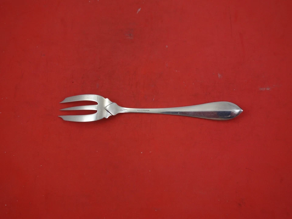 Tenedor de pastel de ley antiguo puntiagudo de R and B D and H raro de 3 dientes 7 1/4" Foto 2 de 2