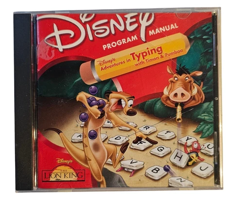 Disney's Adventures in Typing With Timon & Pumbaa Jewel Case Windows 95 Mac 1998