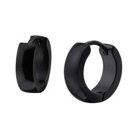 1 Paar Ohrringe Creolen 316L Chirurgenstahl In Schwarz 13Mm