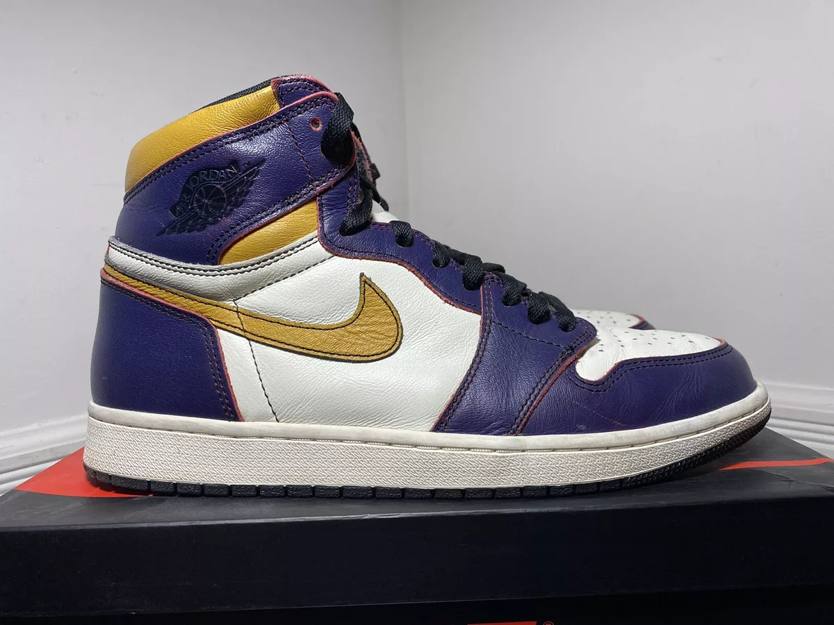 Air Jordan 1 Retro High SB LA To Chicago Purple Yellow Mens Size