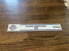 ARIZONA DIAMONDBACKS GAME USED BASEBALL LOCKER ROOM NAMEPLATE GLENN SHERLOCK