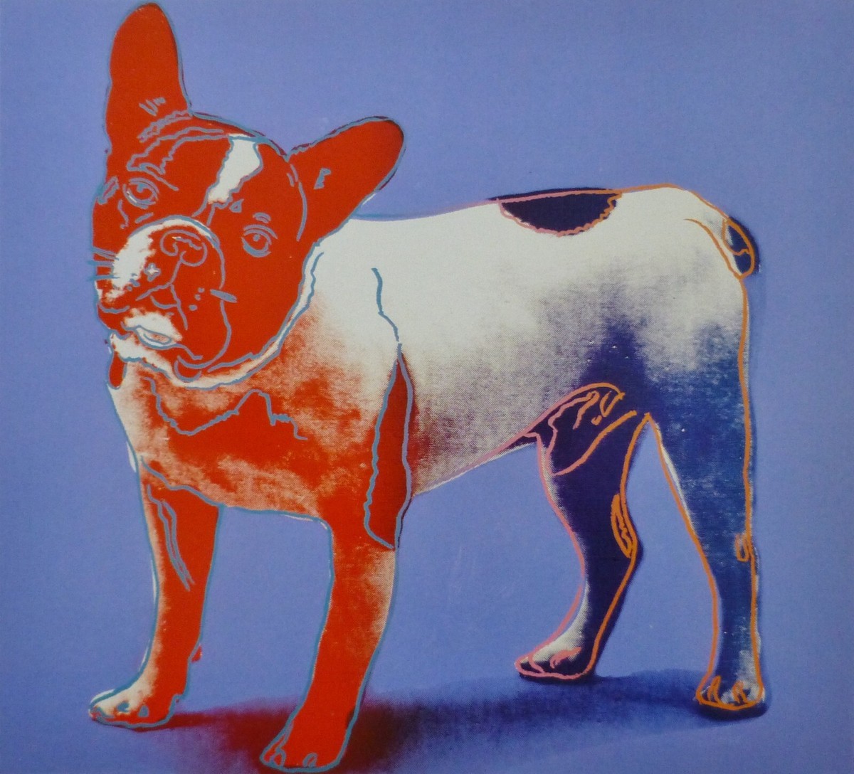 ANDY WARHOL Moujik 1986 dog American LAURENT Bulldog Poster Warhol