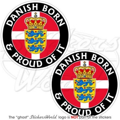 Autocollants Bumper Drapeau Danemark - 2 Stickers Vinyle 10 Cm, Intérieur/extérieur - 10