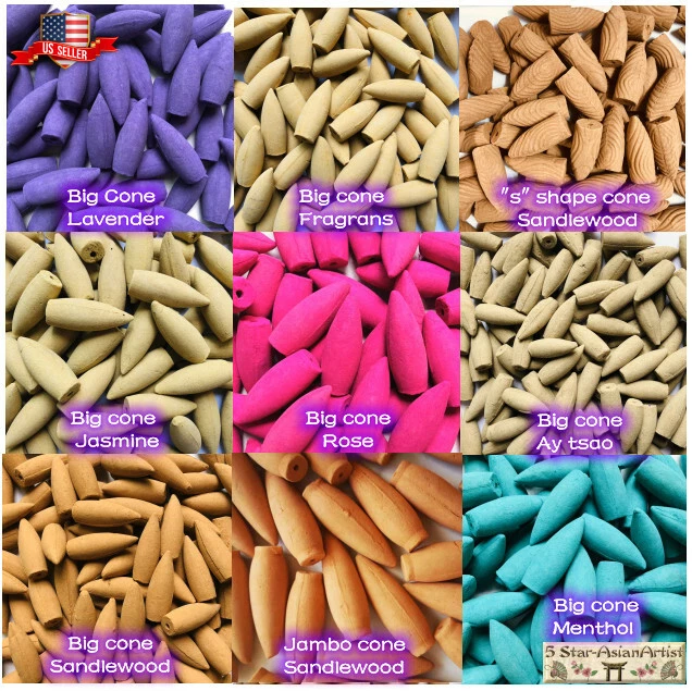 Big Backflow Incense Burner Cones Flower Flavor Smoke Bullet Cone 40/80/120Pcs - Image 2 of 4