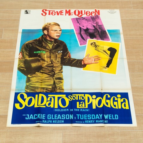 SOLDATO SOTTO LA PIOGGIA manifesto poster Steve McQueen Soldier in the Rain  C17 | eBay
