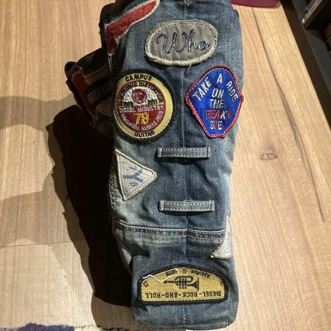 Diesel Men Bag Denim And Leather With Patch Stylish Designer